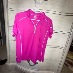 Women’s Bright Pink Athletic Polo Shirt